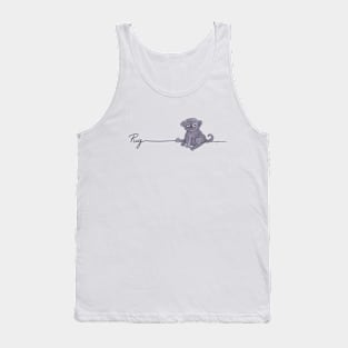 Black Pug Tank Top